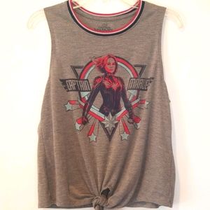 Captain Marvel gray shirt